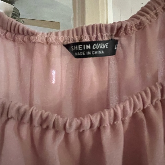 Plus size off the shoulder Rose colored Maxi dress! - Picture 2 of 5